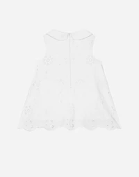 Poplin and broderie anglaise dress