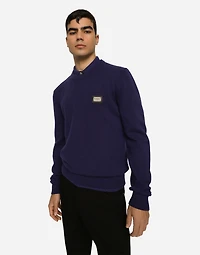 Wool and cashmere round-neck sweater