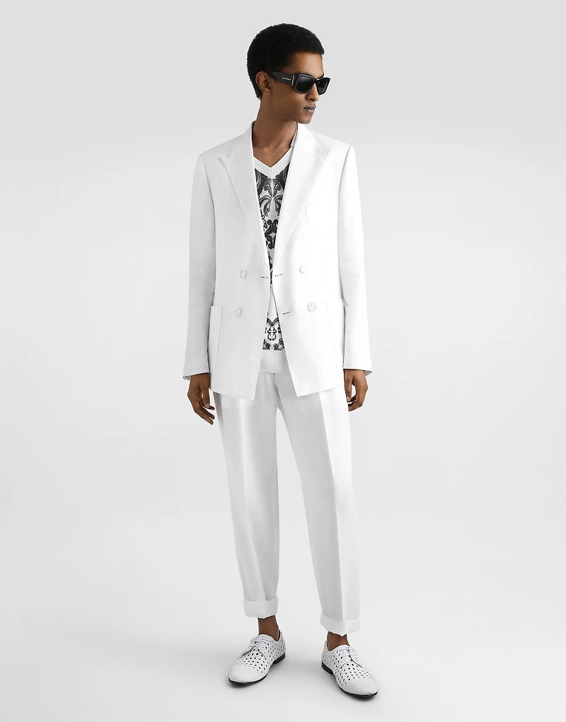 Linen jogging trousers
