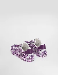 Majolica-print sneaker nappa calfskin