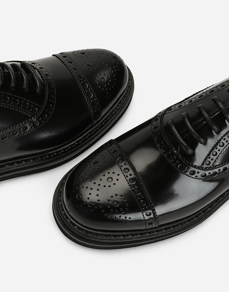 Brushed calfskin lacing