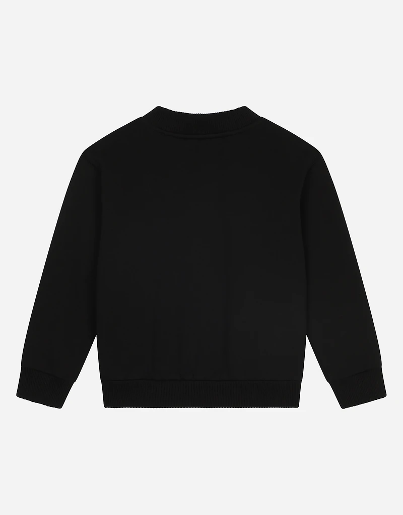 Jersey round-neck sweatshirt with DG Milano embroidery