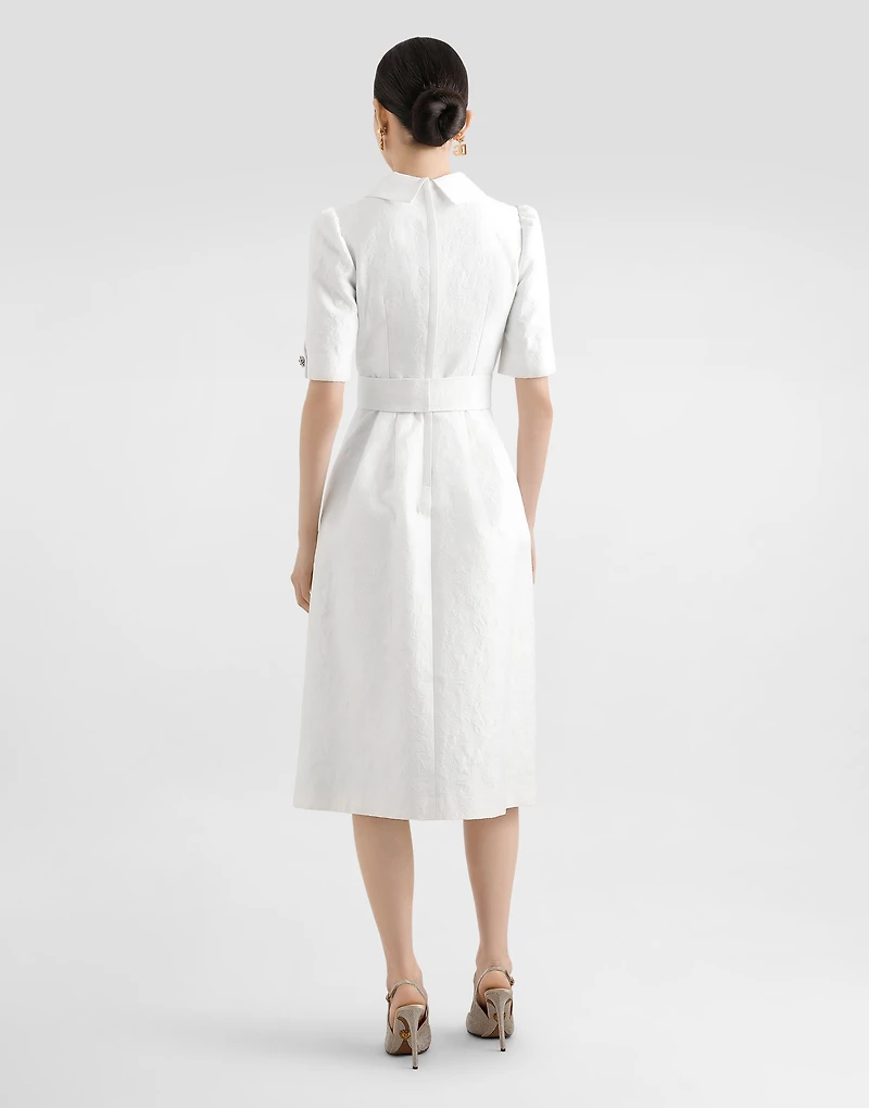 Floral jacquard dress