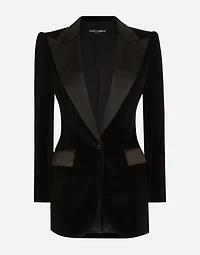 Single-breasted velvet Turlington tuxedo jacket