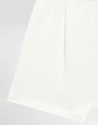 Interlock and piqué romper suit with diamond stitch detailing