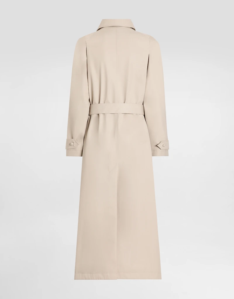 Cotton drill trench coat