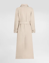 Cotton drill trench coat
