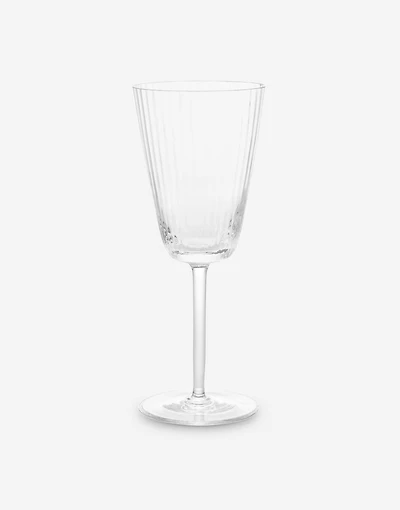 Hand-Blown Murano White Wine Glass