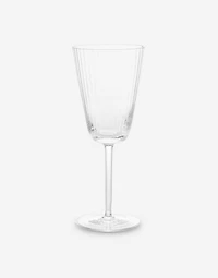 Hand-Blown Murano White Wine Glass