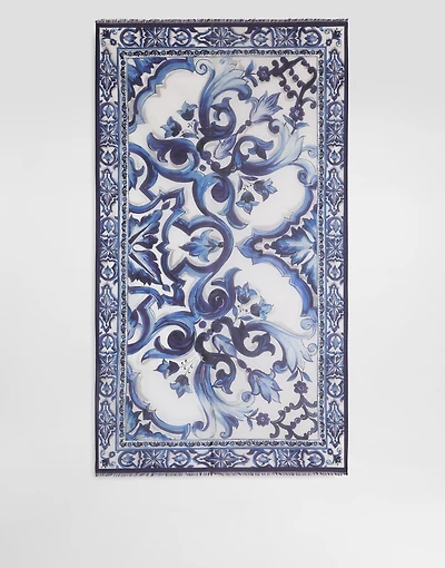 Majolica-print cotton sarong