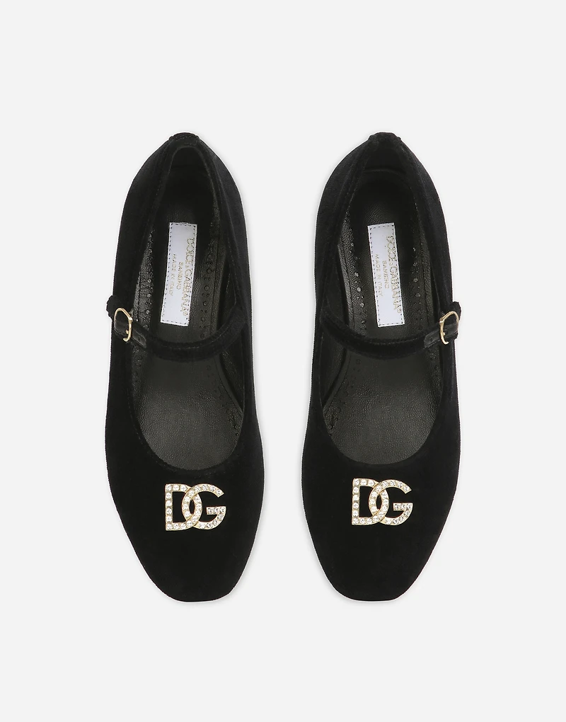 Velvet Mary Janes