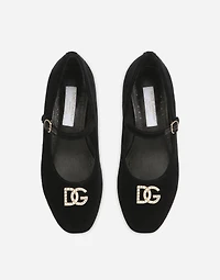 Velvet Mary Janes