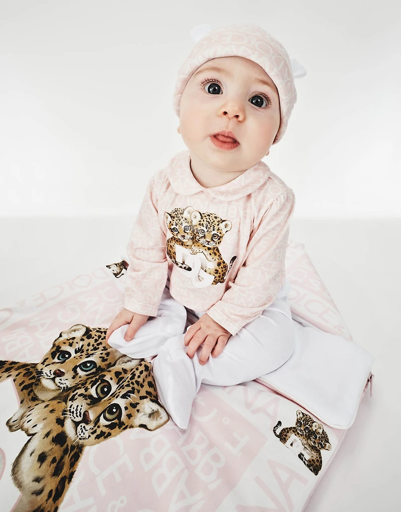 3-piece gift set jersey with all-over logo print