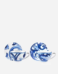 Gift Box With 2 Porcelain Teacups With Saucers