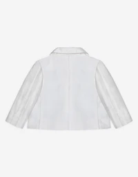 Single-breasted silk shantung jacket