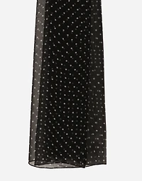 Chiffon top with polka-dot print and scarf detail