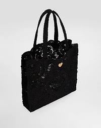 Medium cordonetto lace Beatrice shopper