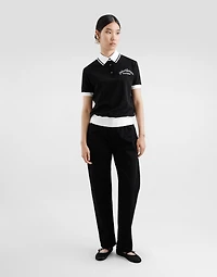 Short cotton piqué polo-shirt with DG logo embroidery