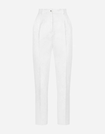 Brocade cigarette pants