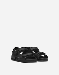 Calfskin sandals with metal DG logo