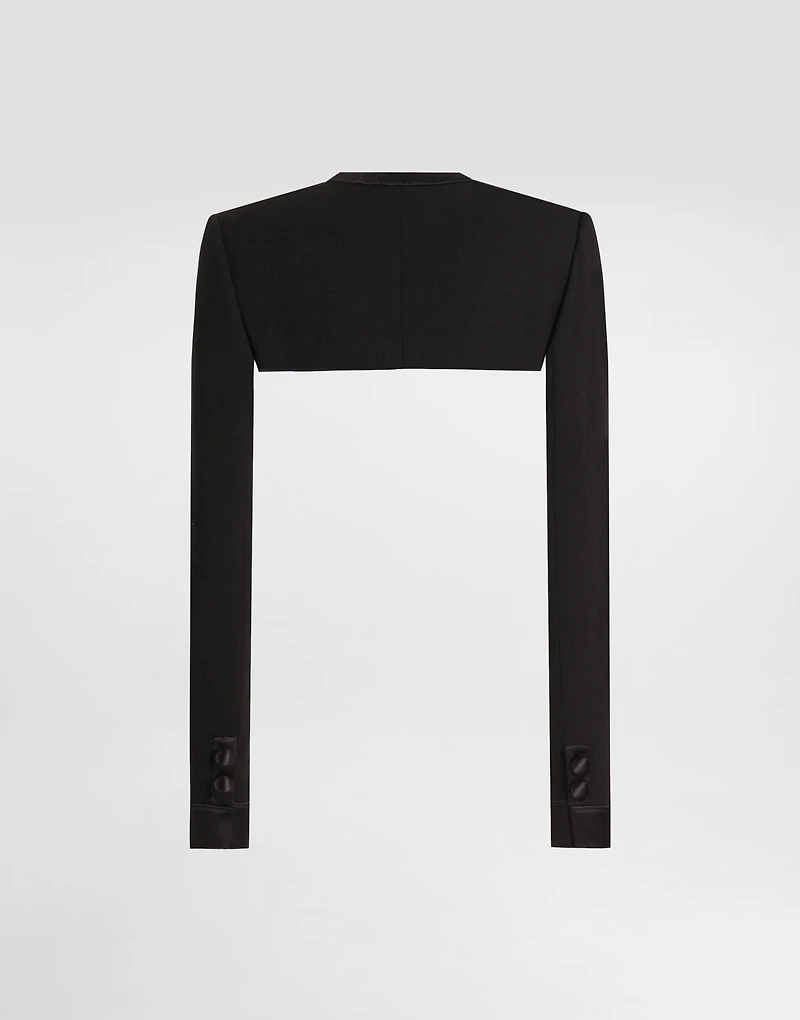 Wool crepe shrug
