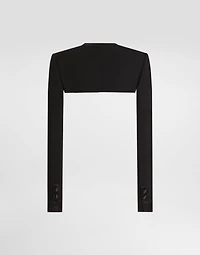 Wool crepe shrug