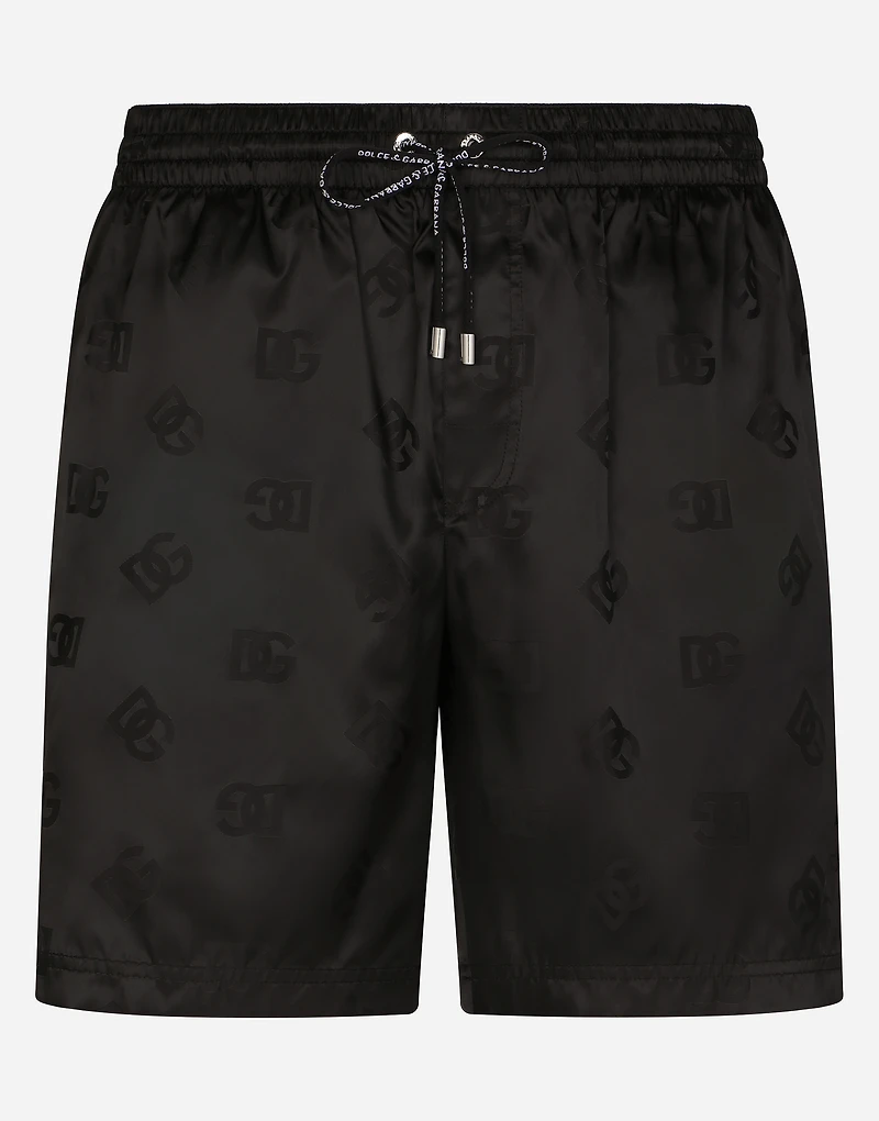 Mid-length jacquard swim trunks with DG Monogram