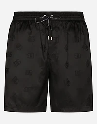 Mid-length jacquard swim trunks with DG Monogram