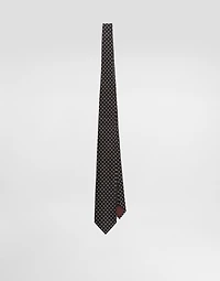 Polka dot jacquard tie