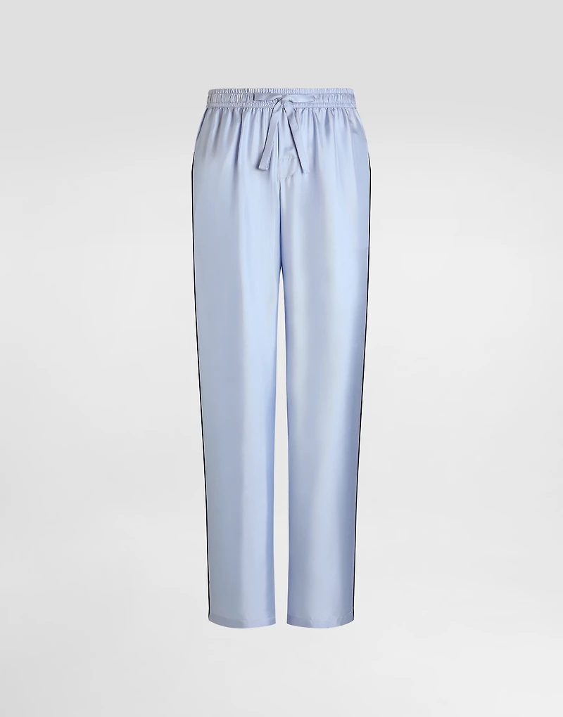 Silk twill trousers