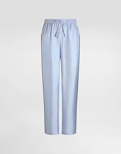 Silk twill trousers