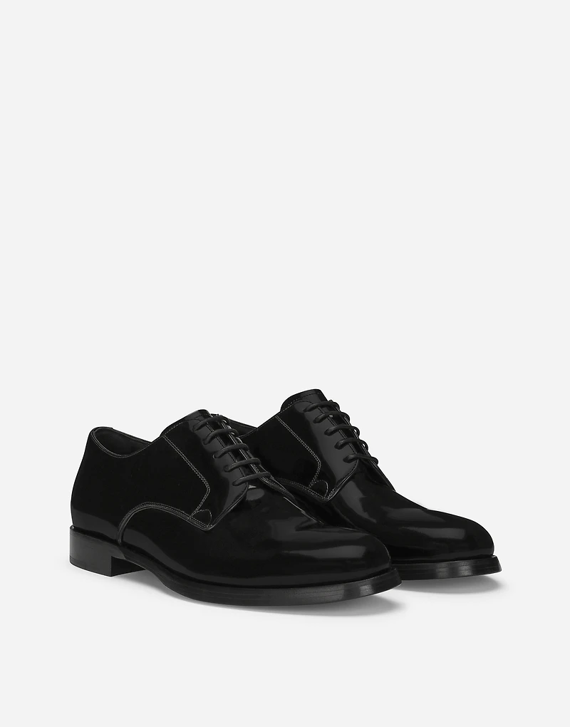 Polished calfskin Derby shoes