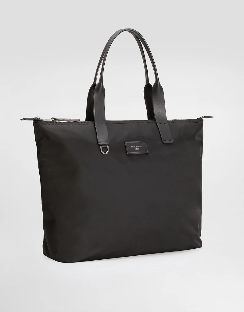 Shopping nylon and smooth calfskin