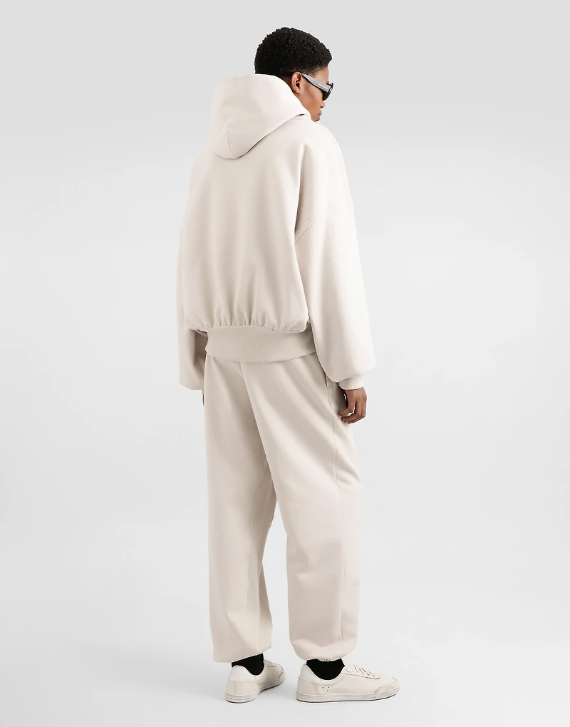 Jersey hoodie with print