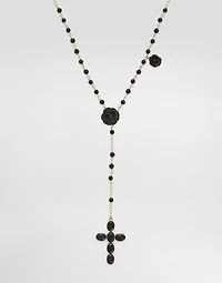  Sicily Rosary Necklace
 18-carat yellow gold, black sapphires and black jade