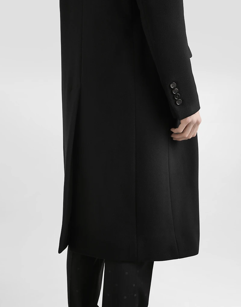 Double-breasted cashmere wool coat