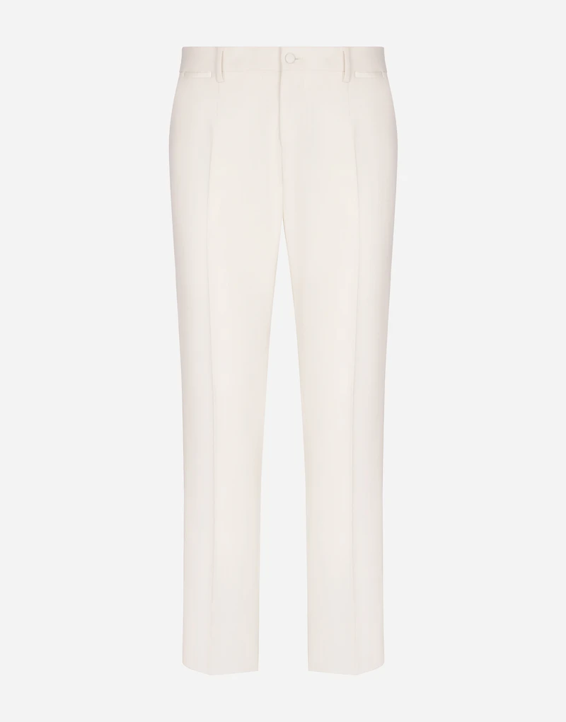 Stretch wool tuxedo pants