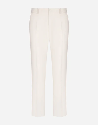 Stretch wool tuxedo pants