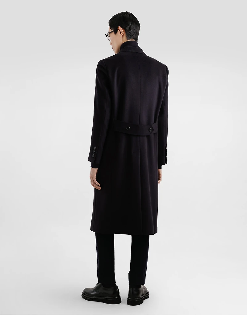 Single-breasted cashmere coat
