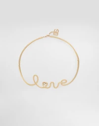 Semi-rigid necklace with “love” lettering