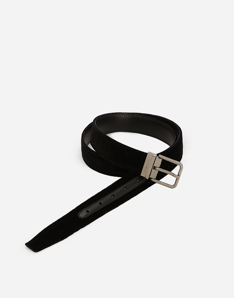 Cotton velvet belt