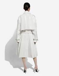 Coated cotton trench coat