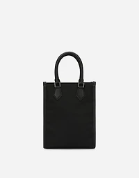 Small nylon bag with rubberized logo