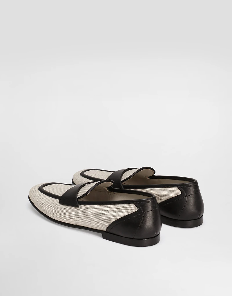 Salt&pepper and nappa slipper