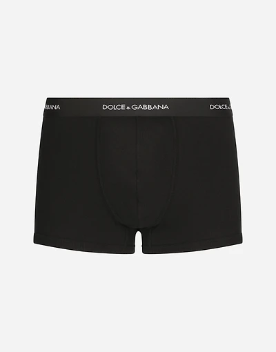 Fine-rib regular cotton boxers