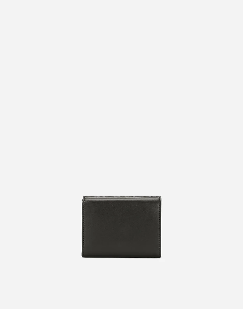 Coated jacquard French flap wallet