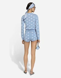 Wool and silk high-waisted panties with DG logo inlay