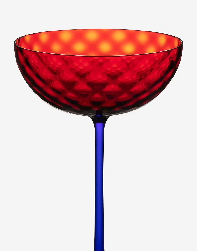 Hand-Blown Murano Champagne Glass