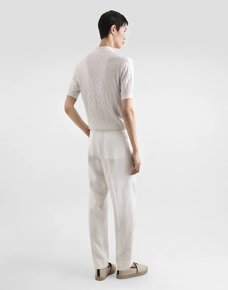 Satin silk polo shirt