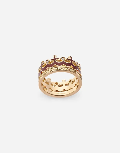 Royal Ring 18-carat yellow gold and diamonds